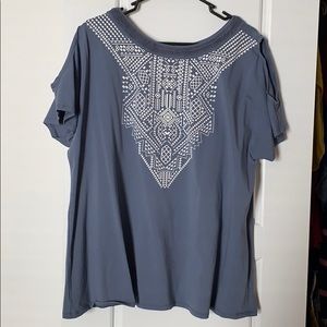 Blue Tribal Print Tee
